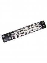 Kunstleder Armband Reptilien schwarz weiß
