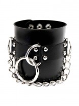 Kunstleder Armband Ring breit