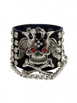 Kunstleder Armband Skull King