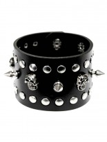 Kunstleder Armband Skull mini
