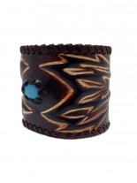 Kunstleder Armband Stein