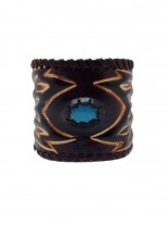 Kunstleder Armband Stein