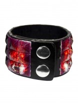 Kunstleder Armband Totenkopf