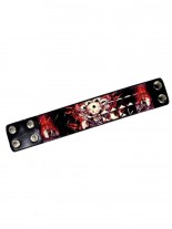 Kunstleder Armband Totenkopf