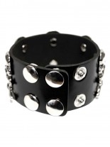 Leder Armband Totenkopfnieten
