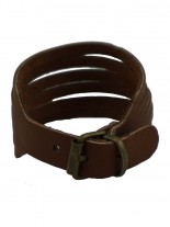 Leder Armband Biker braun