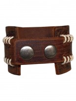 Kunstleder Armband Eisernes Kreuz braun