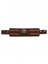 Kunstleder Armband Eisernes Kreuz braun