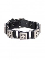 Leder Armband Eisernes Kreuz mit Rahmen