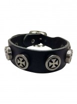 Leder Armband Eisernes Kreuz mit Ring