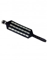 Leder Armband Flach Nieten 3 reihig