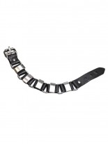 Leder Armband Flachnieten Kette