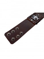Leder Armband Iron Cross braun