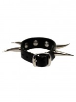 Leder Armband Krummcone Nieten