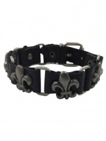 Leder Armband Lilie