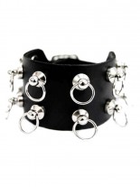 Leder Armband Ringnieten 2 reihig