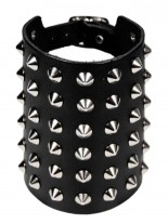 Leder Armband Spitznieten 6 reihig