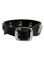 Leder Armband Totenköpfe klein