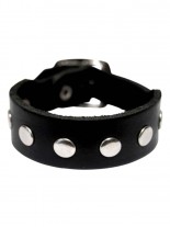 Leder Armband mit Flachnieten 1 reihig