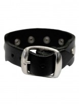 Leder Armband mit Flachnieten 1 reihig