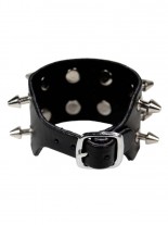 Leder Armband mit Killernieten 2 reihig