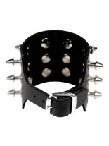 Leder Armband mit Killernieten 3 reihig