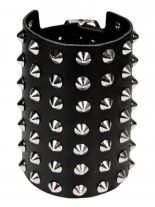 Leder Armband mit Spitznieten 7 reihig