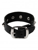Leder Armband schwarz mit Spitznieten