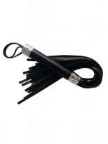 Leder Flogger Peitsche schwarz mit 23 Riemen