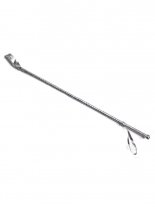 Leder Gerte Peitsche 70 cm silber