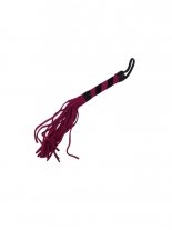 Leder Mini Flogger pink Veloursleder