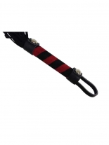 Leder Mini Flogger schwarz Veloursleder