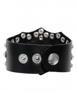 Kunstleder Armband Joker Totenkopf mit Ketten