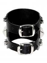 Leder Armband Pyramidenniete Kette