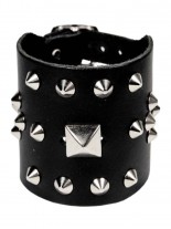 Leder Armband Spitzen Nieten