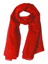 Lurex Tuch rot und silber
