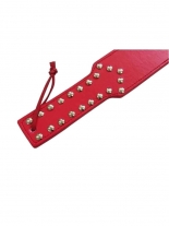 Paddel Peitsche rot mit Flachnieten