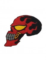 Aufnäher Skull rot klein