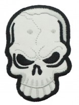 Aufnäher Skull weiß