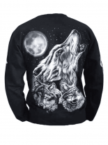 Sweatshirt heulender Wolf Mond