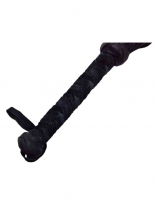 Veloursleder Leder Peitsche schwarz
