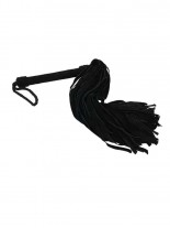 Veloursleder Leder Peitsche schwarz 72 Riemen