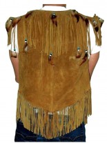 Western Lederweste braun